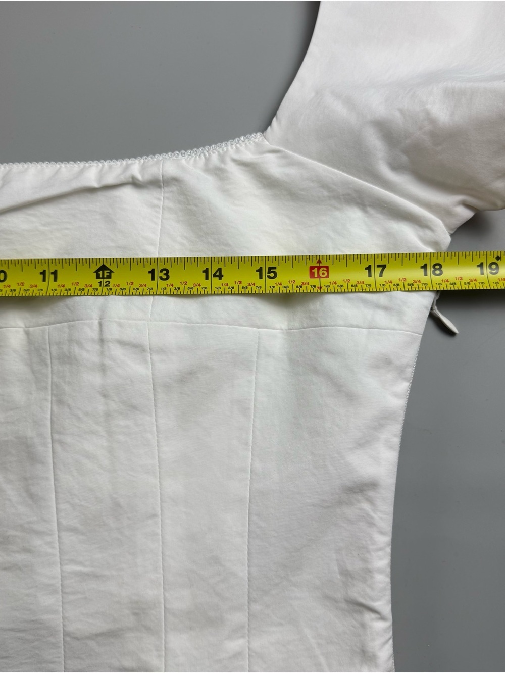 Dairy Boy American Cream Square Neck Cap Sleeve Corset Top Boning White 10 - Picture 8 of 11